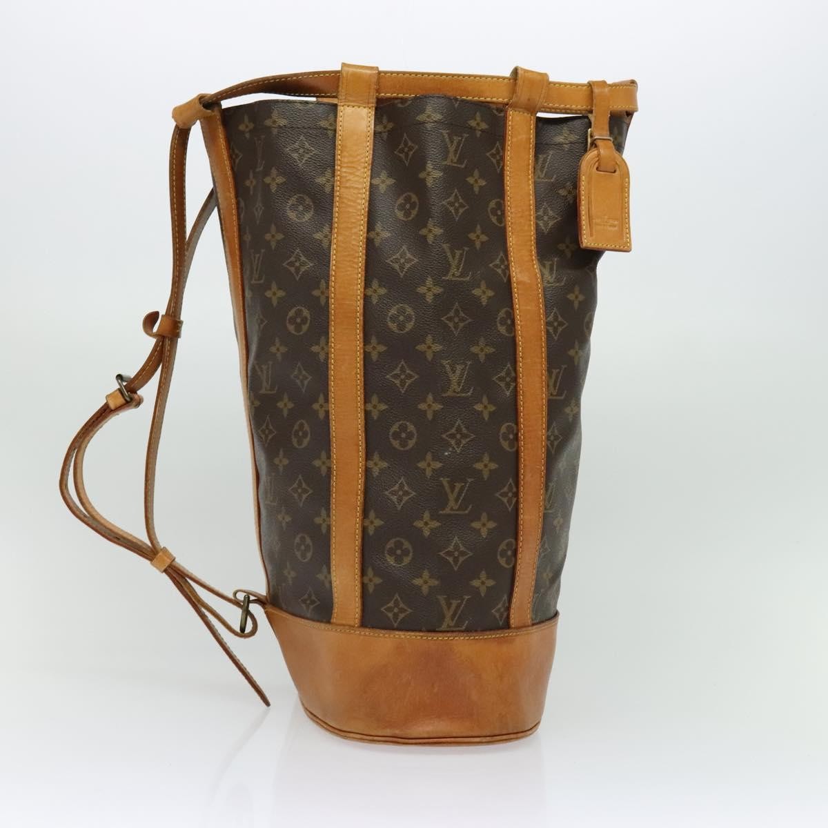 Louis Vuitton Randonnee Backpack Monogram Canvas, BROWN, CANVAS, Shoulder bag