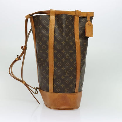 Louis Vuitton Randonnee Backpack Monogram Canvas, BROWN, CANVAS, Shoulder bag