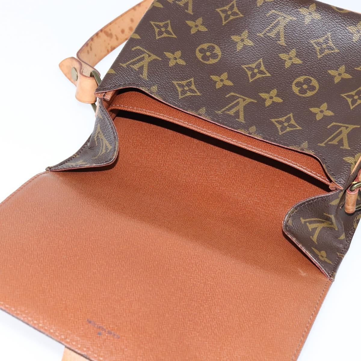 Louis Vuitton Cartouchiere Handbag Monogram Canvas, BROWN, CANVAS, Shoulder bag