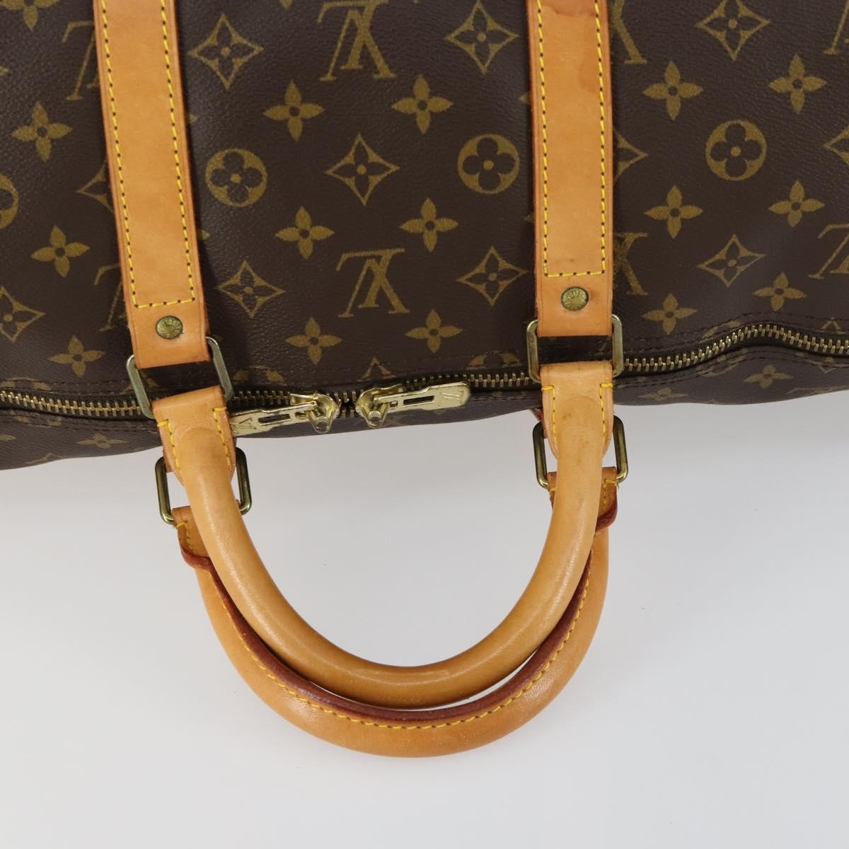 Louis Vuitton Keepall Bag Monogram Canvas, BROWN, CANVAS, Travel bag