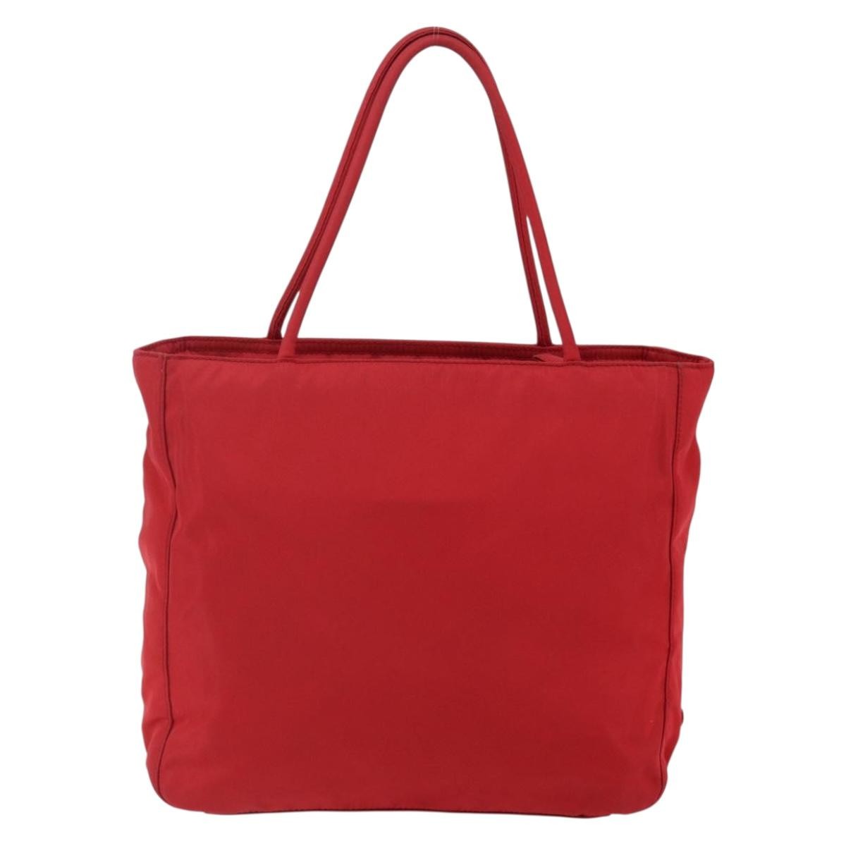 Prada Vintage Tote Tessuto, RED, NYLON, Tote bag