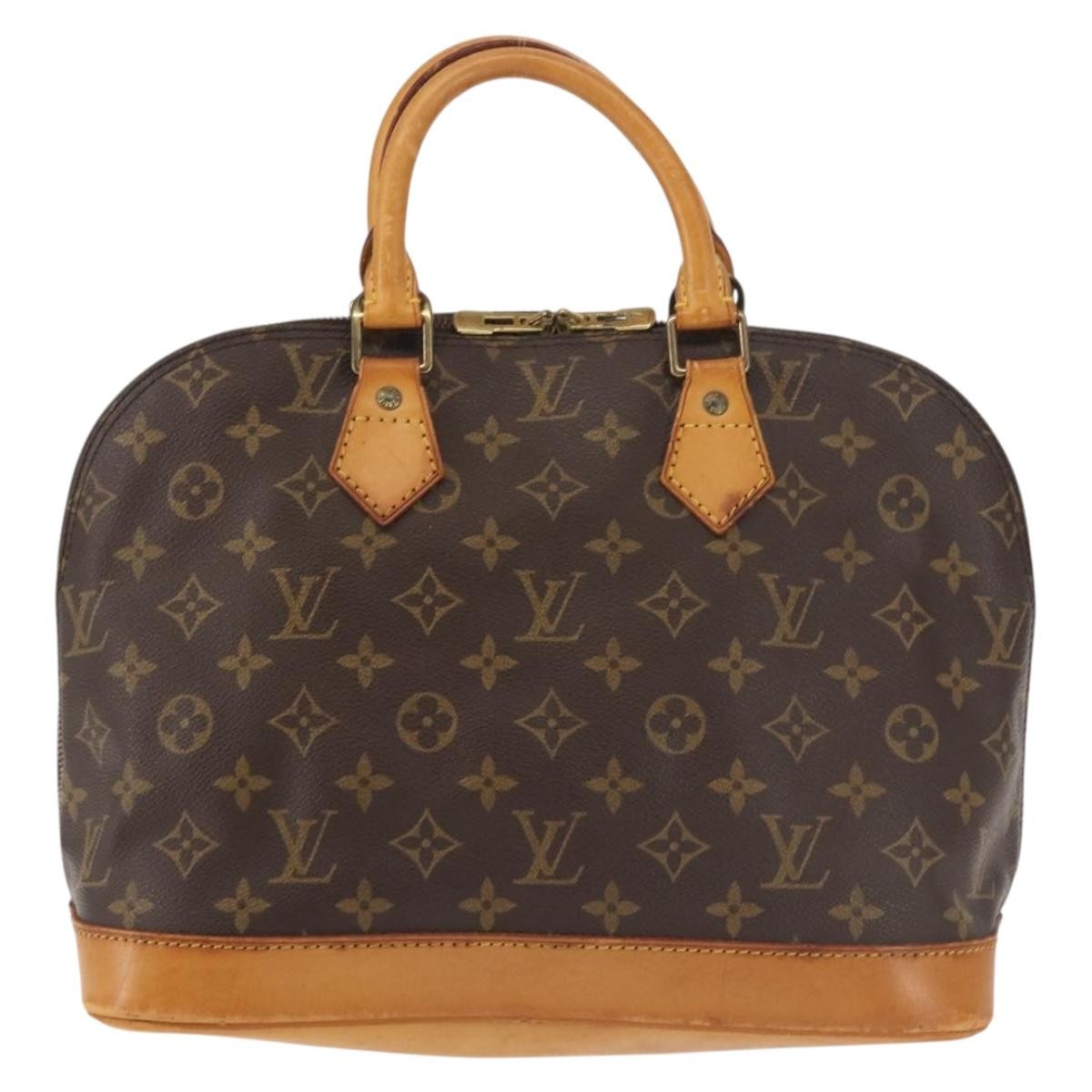 Louis Vuitton Alma Handbag Monogram Canvas, BROWN, CANVAS, Handbag