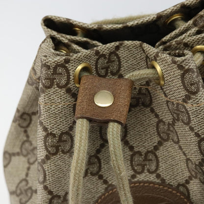 Gucci Drawstring Bucket Bag GG Canvas, BEIGE, CANVAS, Clutche & pouche