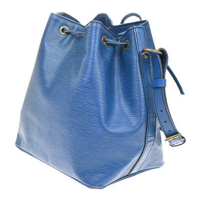 Louis Vuitton Petit Noe Handbag Epi Leather, BLUE, LEATHER, Shoulder bag