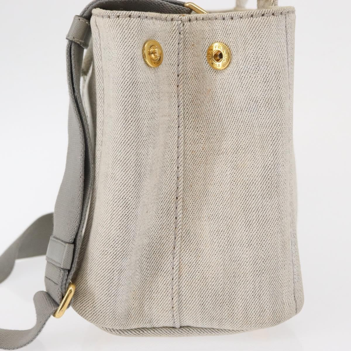Prada Canapa Convertible Tote Canvas, GRAY, CANVAS, Tote bag