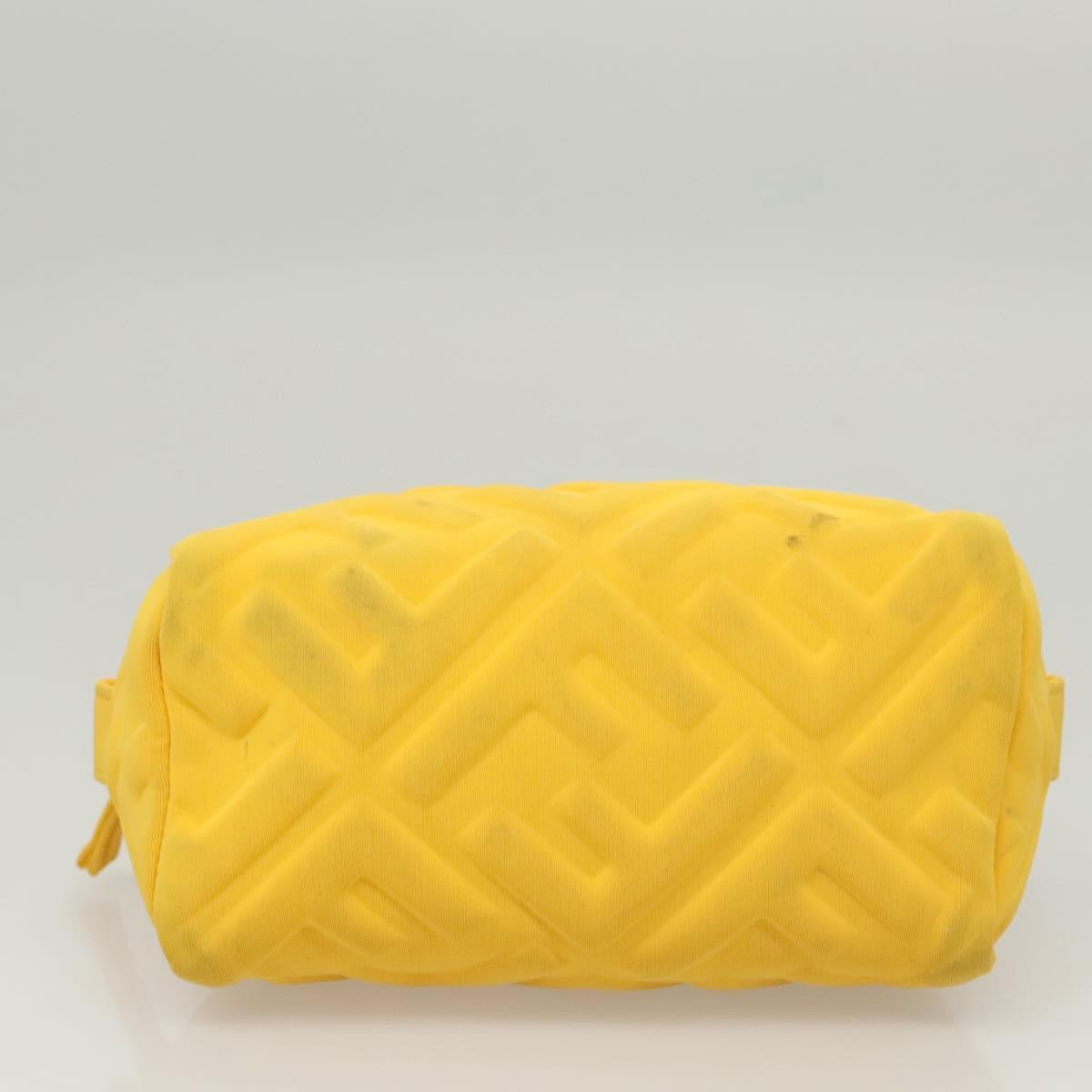 Fendi Vintage Toiletry Pouch Nylon, YELLOW, NYLON, Clutche & pouche