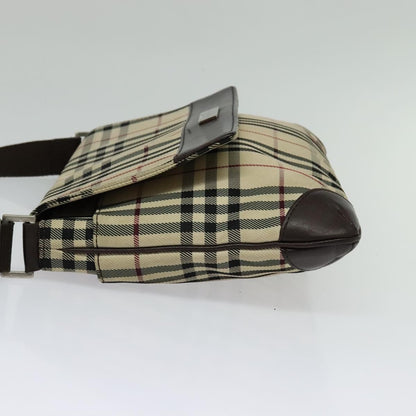 Burberry Vintage Flap Crossbody Bag Haymarket Canvas, BEIGE, NYLON, Shoulder bag
