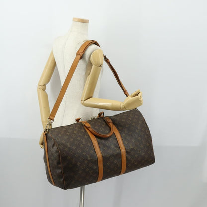 Louis Vuitton Keepall Bandouliere Bag Monogram Canvas, BROWN, CANVAS, Travel bag