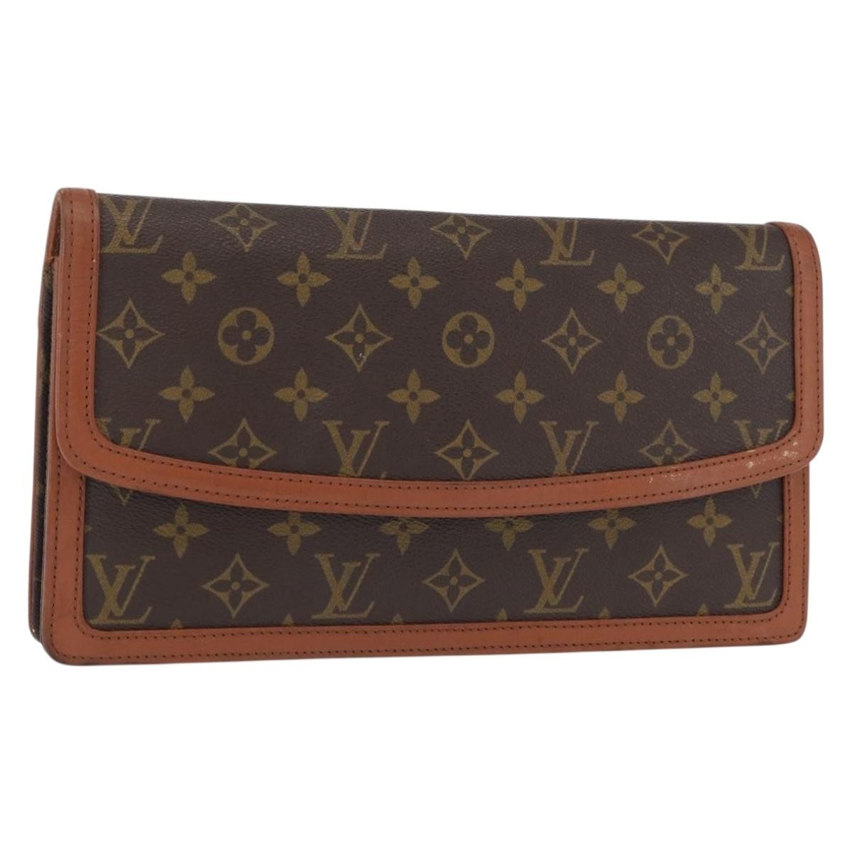 Louis Vuitton Dame Pochette Monogram Canvas, BROWN, CANVAS, Clutche & pouche