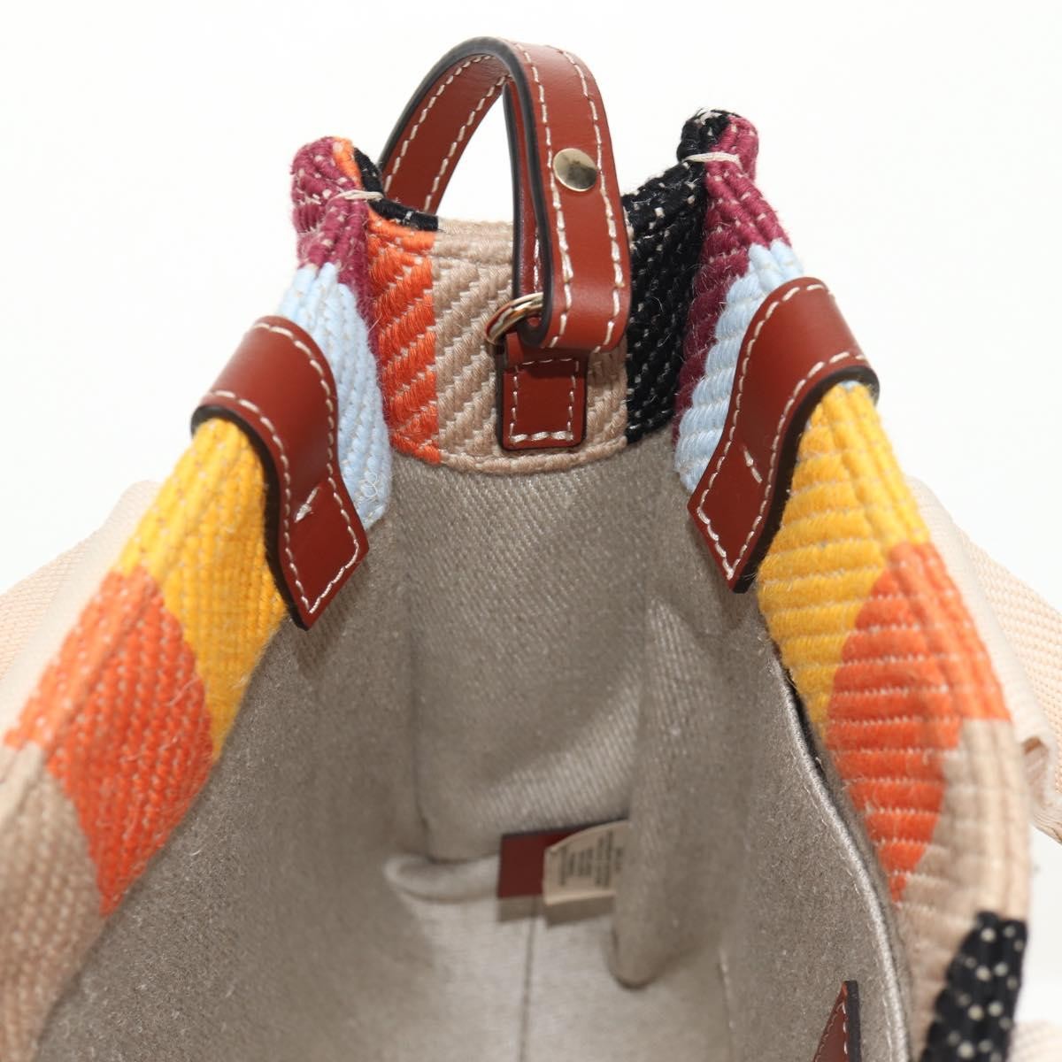 Chloe Woody Tote Canvas with Leather, MULTICOLOUR, CANVAS, Tote bag