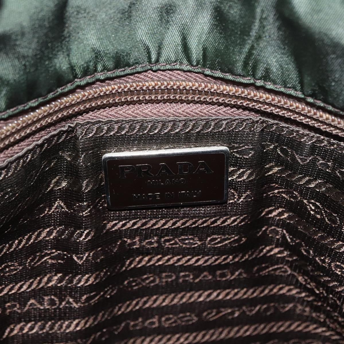 Prada Vintage Tote Tessuto with Leather, BROWN, NYLON, Tote bag