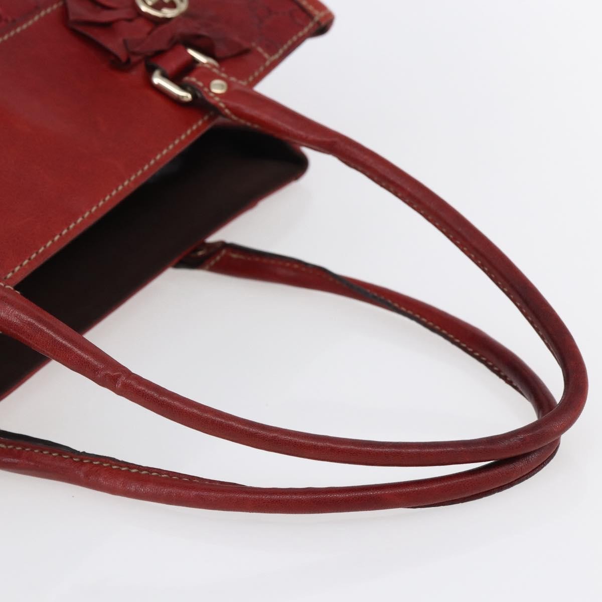 Gucci Vintage tote Leather, RED, LEATHER, Tote bag