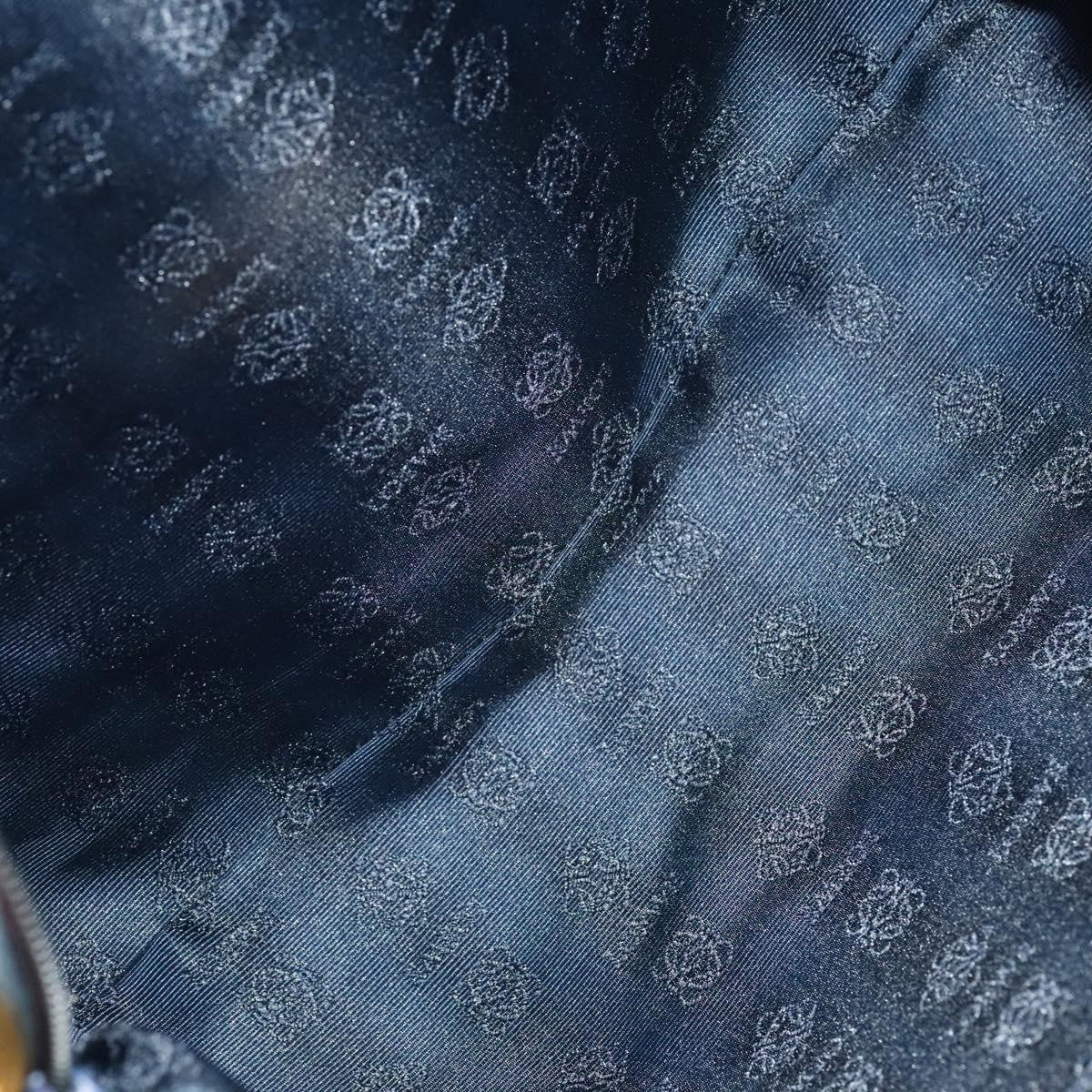 Loewe Anagram Shoulder Bag Leather, NAVY, LEATHER, Shoulder bag