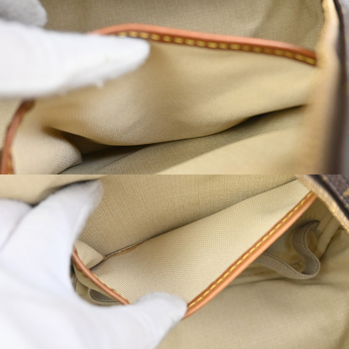 Louis Vuitton Deauville Handbag Monogram Canvas, BROWN, CANVAS, Handbag