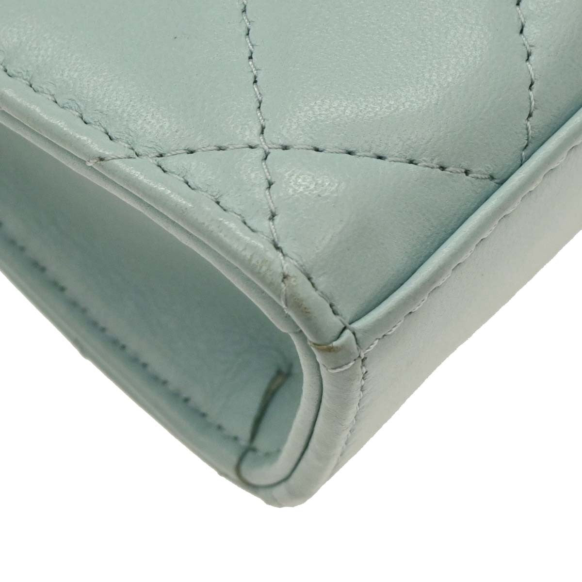 Chanel Trendy CC Clutch with Chain Quilted Lambskin, BLUE, LEATHER, Shoulder bag