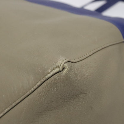 Celine Horizontal Bi-Cabas Tote Leather, BLUE, LEATHER, Tote bag