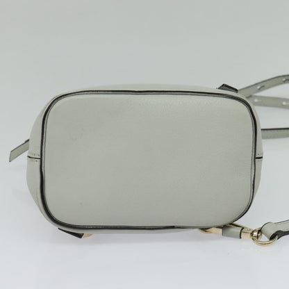 Chloe Faye Backpack Leather and Suede, BLUE, LEATHER, Backpack