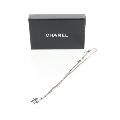 Chanel Vintage CC Pendant Long Necklace Metal, SILVER, METAL, Necklace