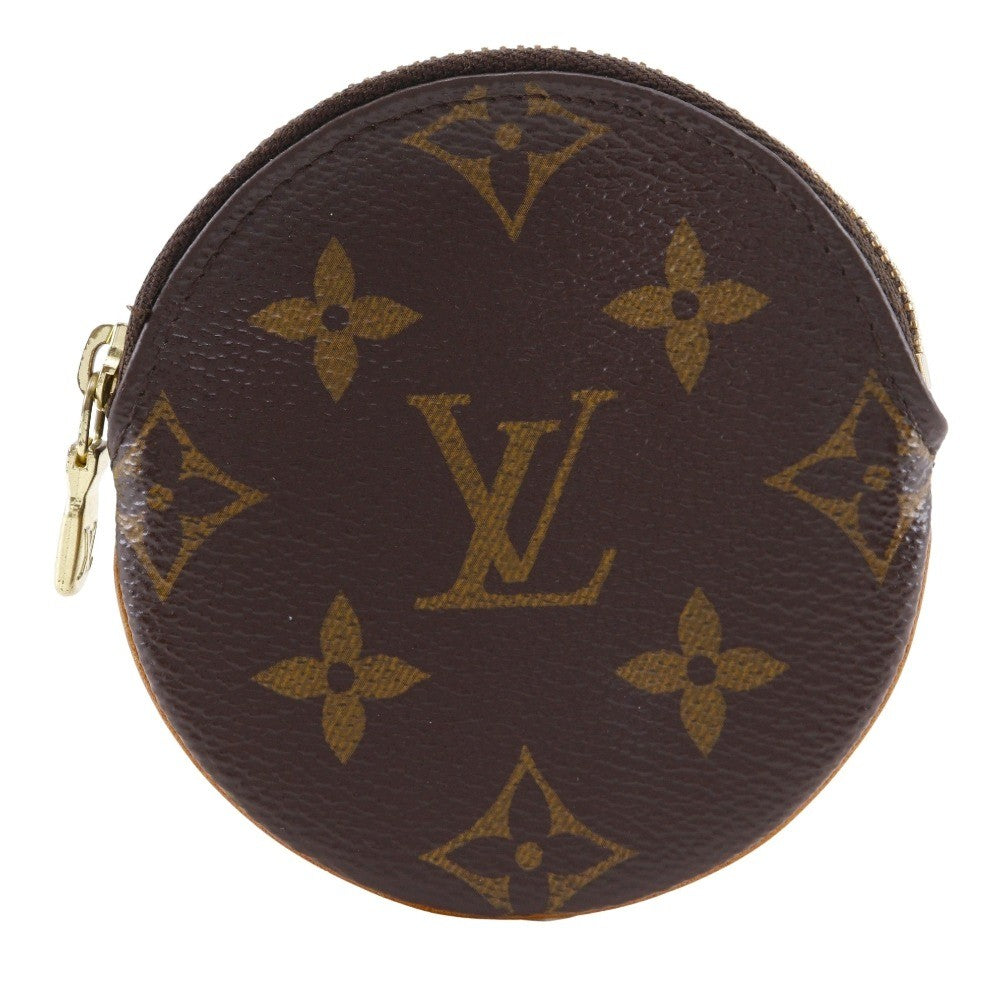 Louis Vuitton Round Coin Purse Monogram Canvas, BROWN, CANVAS, Wallets