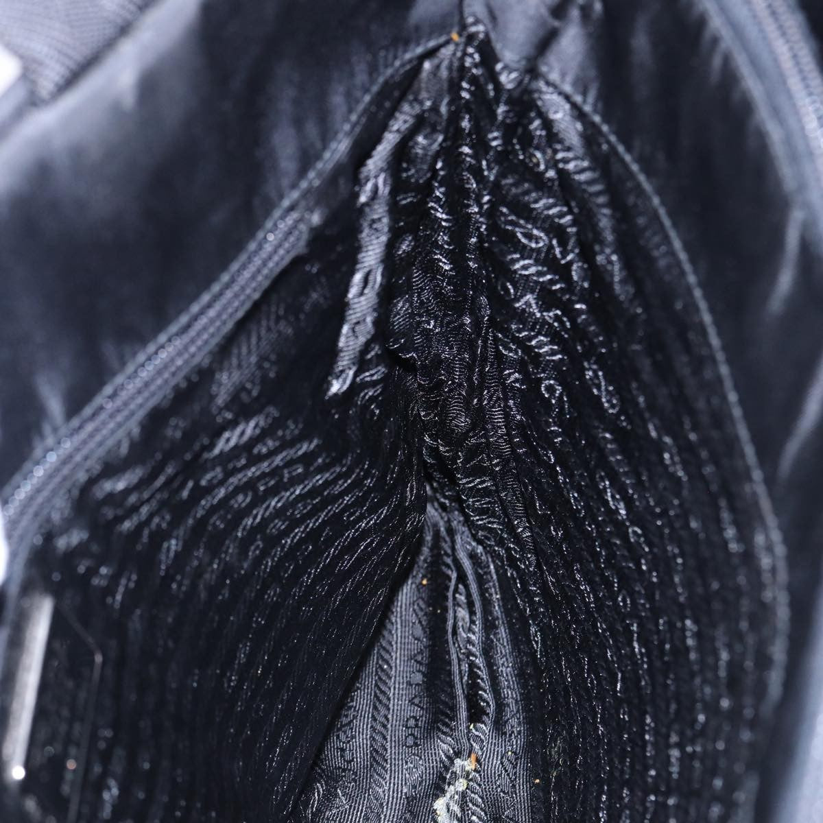 Prada Bowling Shoulder Bag Tessuto, BLACK, NYLON, Shoulder bag