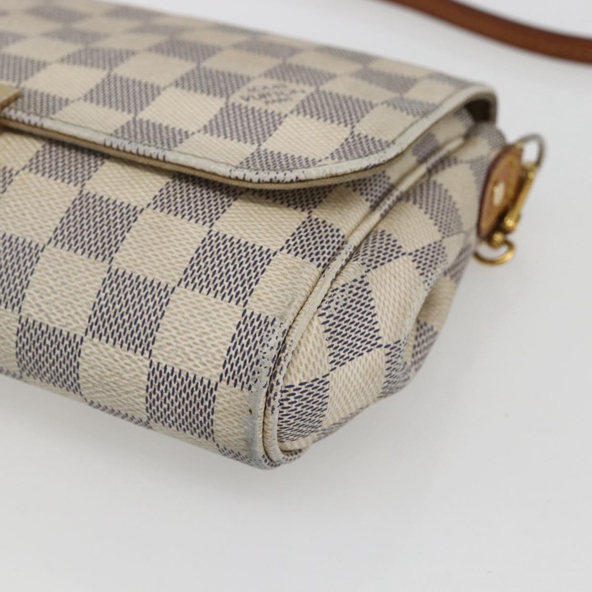 Louis Vuitton Favorite Handbag Damier, WHITE, CANVAS, Clutche & pouche