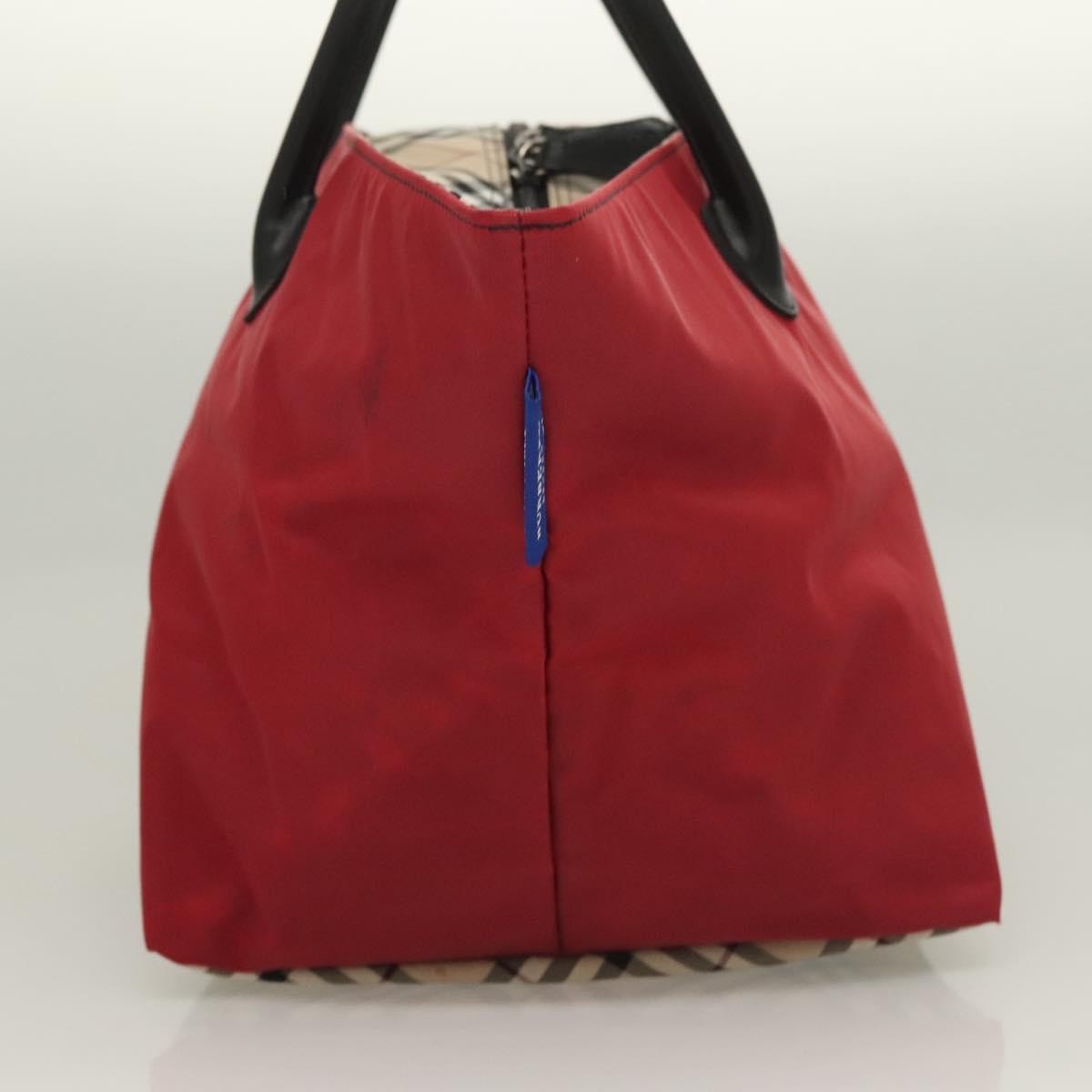 Burberry Nova Check Tote Nylon, RED, NYLON, Tote bag
