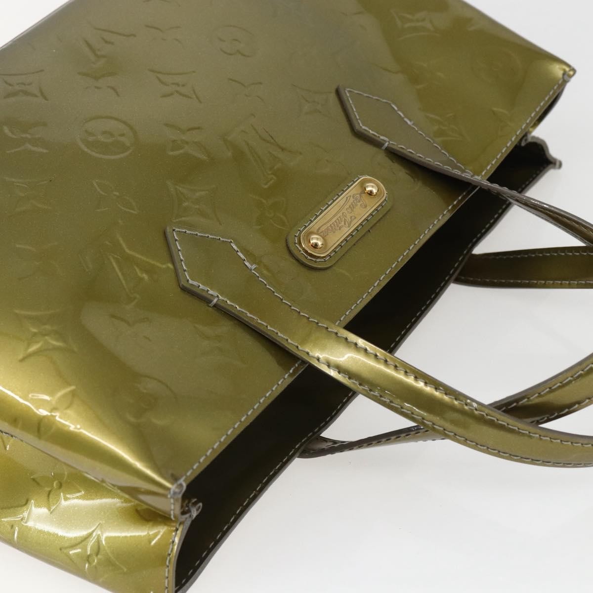 Louis Vuitton Wilshire Handbag Monogram Vernis, GREEN, PATENT_LEATHER, Handbag