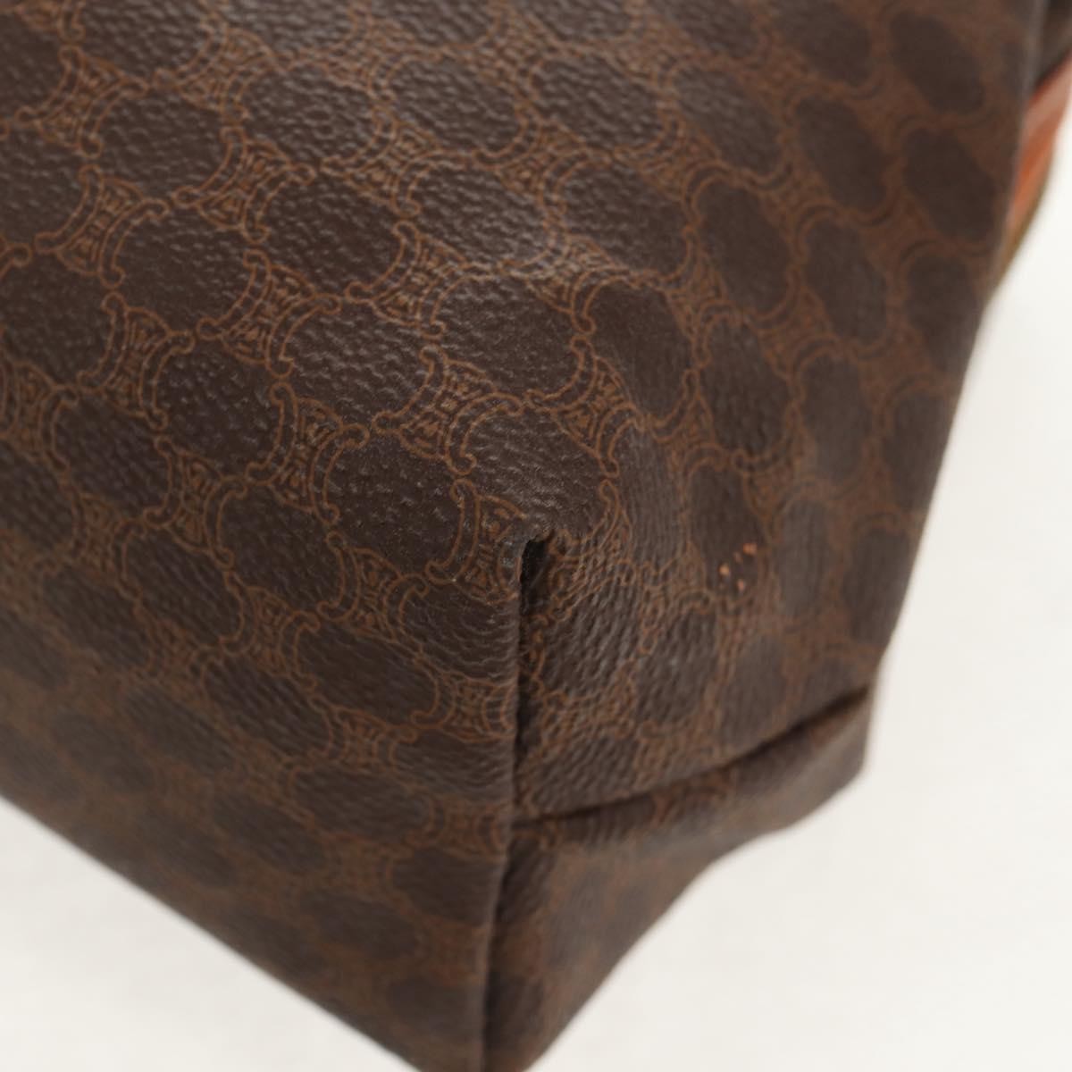 Celine Macadam Pochette Canvas and Leather, BROWN, CANVAS, Clutche & pouche