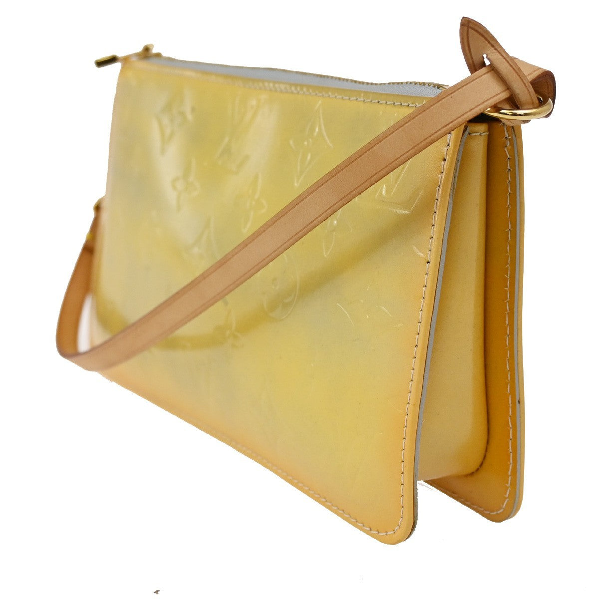 Louis Vuitton Lexington Pochette Monogram Vernis, YELLOW, PATENT_LEATHER, Clutche & pouche