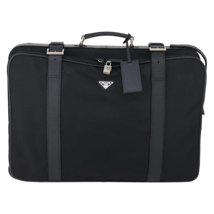 Prada Trunk Bag Nylon, BLACK, NYLON, Travel bag