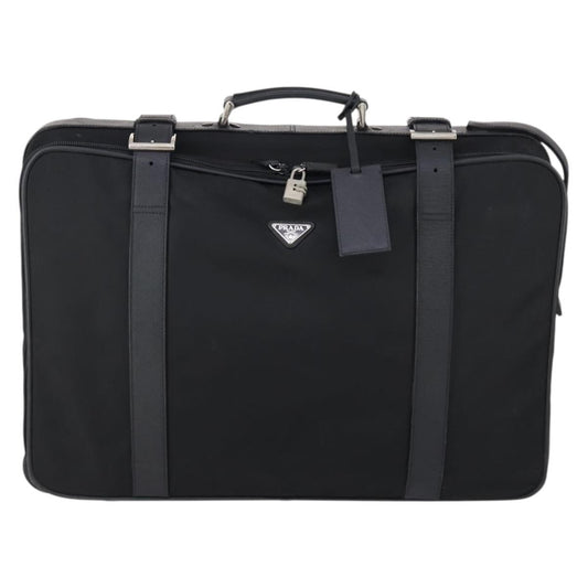 Prada Trunk Bag Nylon, BLACK, NYLON, Travel bag