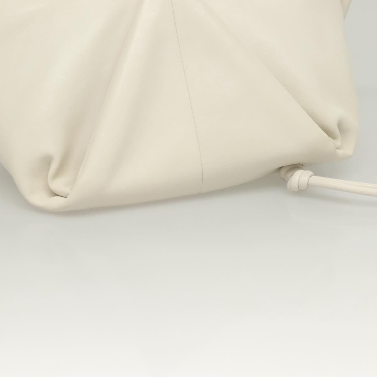 Bottega Veneta BV Trine Fold Clutch Leather, WHITE, LEATHER, Clutche & pouche