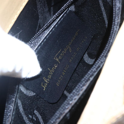 Salvatore Ferragamo Vala Handbag Canvas, YELLOW, CANVAS, Handbag