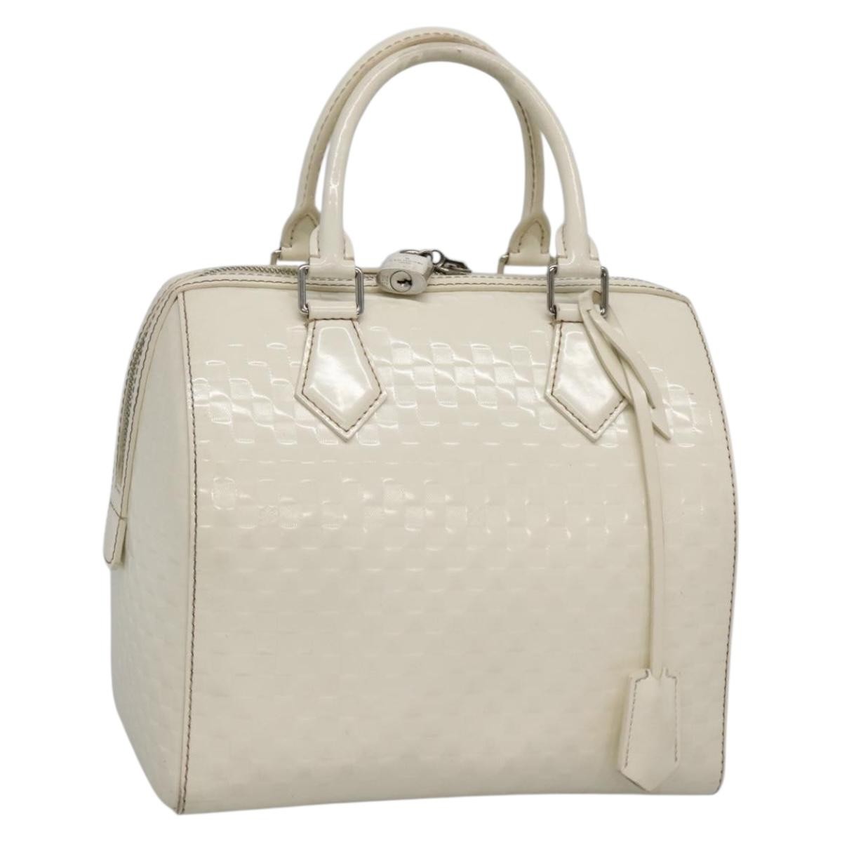 Louis Vuitton Speedy Cube Bag Damier Facette, WHITE, PATENT_LEATHER, Handbag