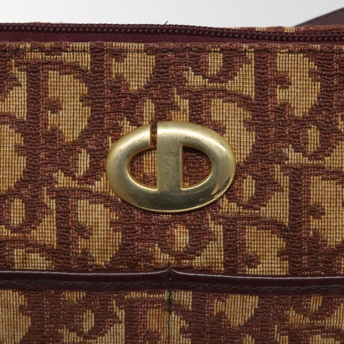 Christian Dior Vintage Trotter Shoulder Bag Canvas, RED, CANVAS, Shoulder bag