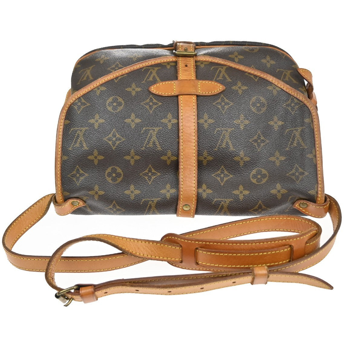 Louis Vuitton Saumur Handbag Monogram Canvas, Brown, Canvas, Shoulder Bag