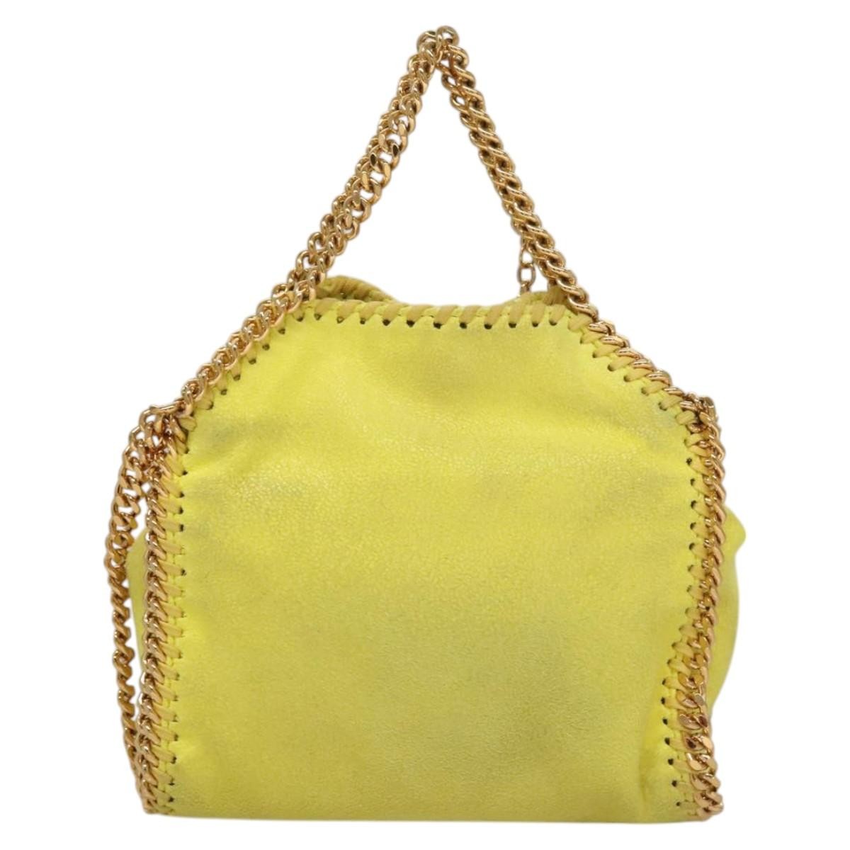 Stella McCartney Falabella Fold Over Crossbody Bag Suede, YELLOW, SUEDE, Crossbody bag