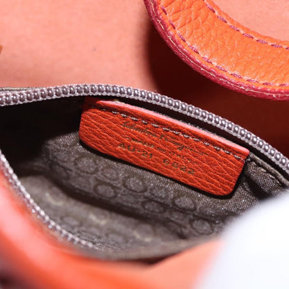 Salvatore Ferragamo Gancini handbag Leather, ORANGE, LEATHER, Handbag