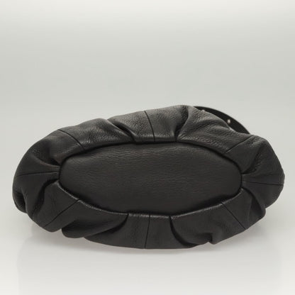 Celine Pillow Handbag Leather, BLACK, LEATHER, Handbag