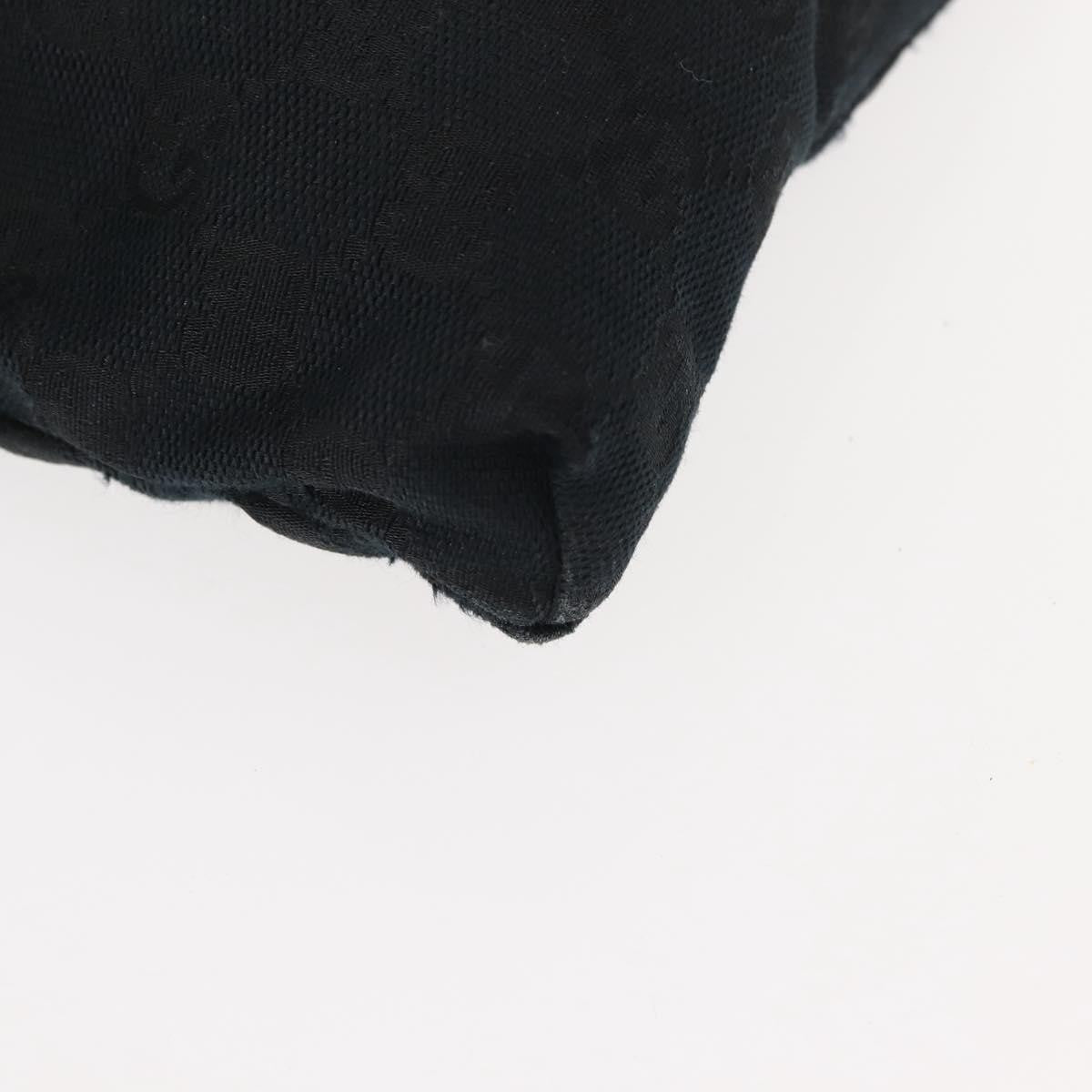 Gucci Vintage Double Belt Bag GG Canvas with Leather, BLACK, CANVAS, Shoulder bag