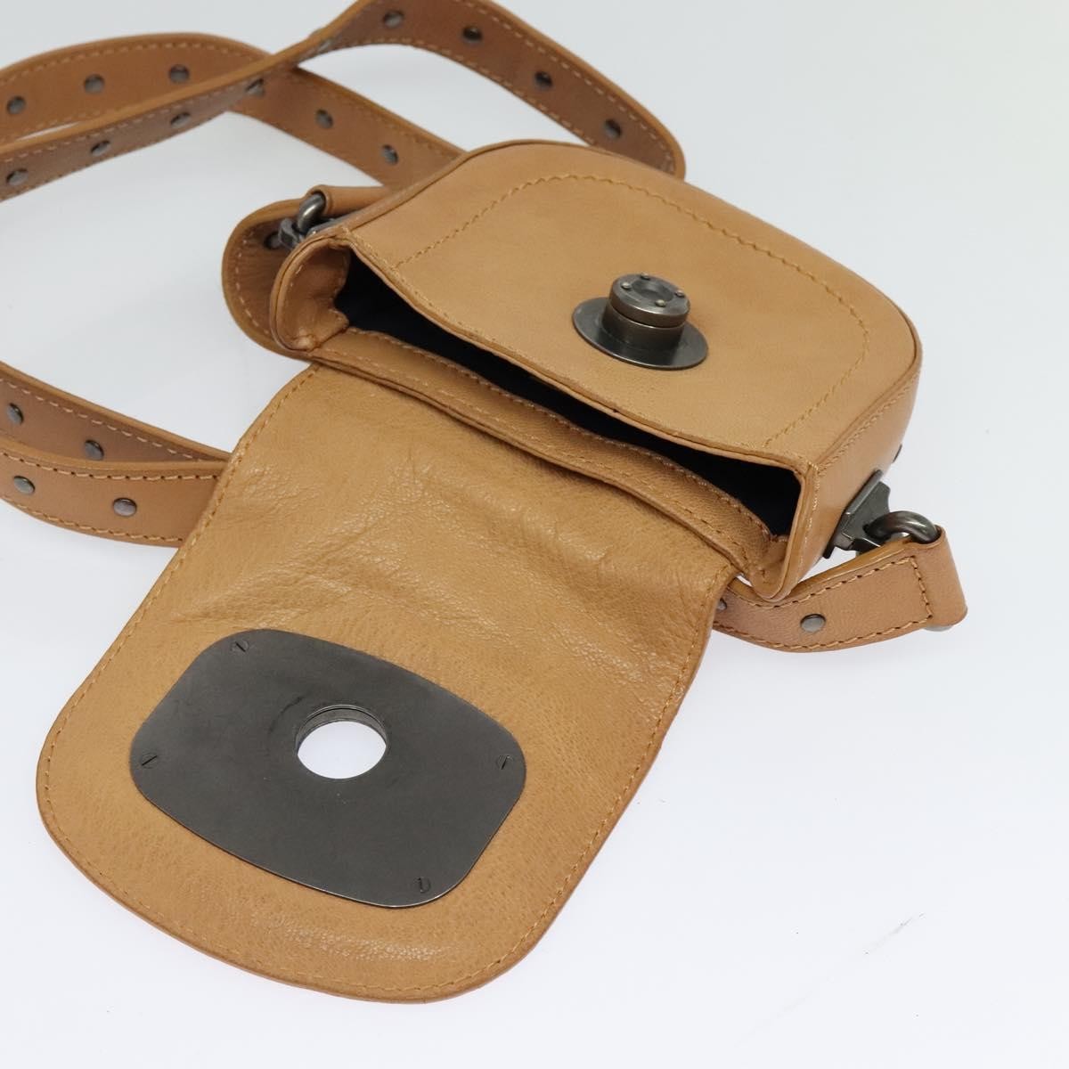 Celine Shoulder Bag Leather, BEIGE, LEATHER, Shoulder bag