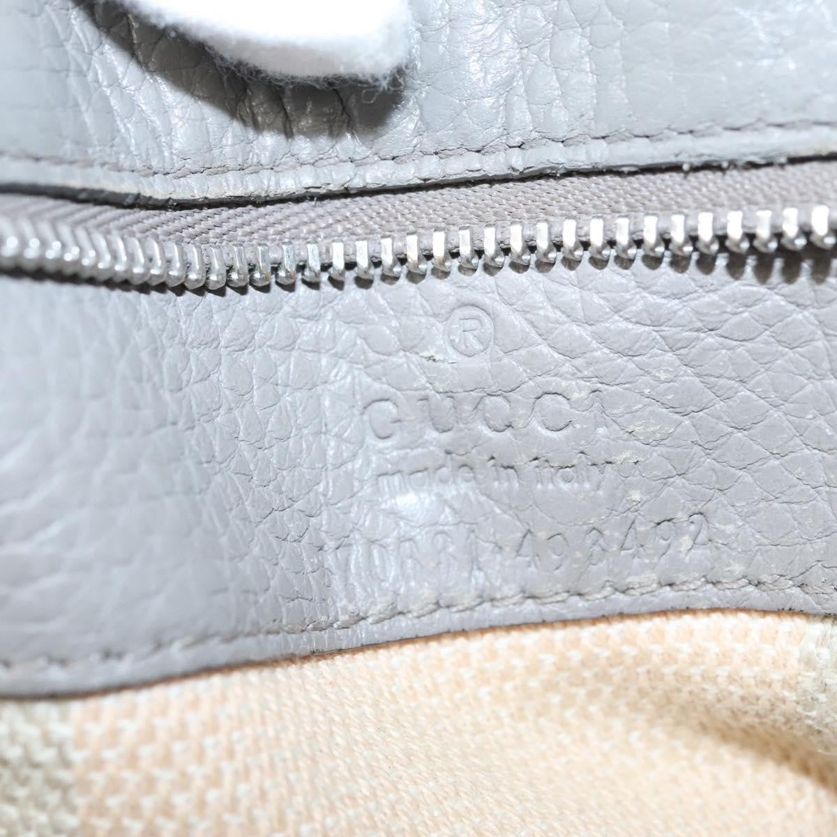 Gucci Bamboo Daily Top Handle Bag Leather, GRAY, LEATHER, Handbag