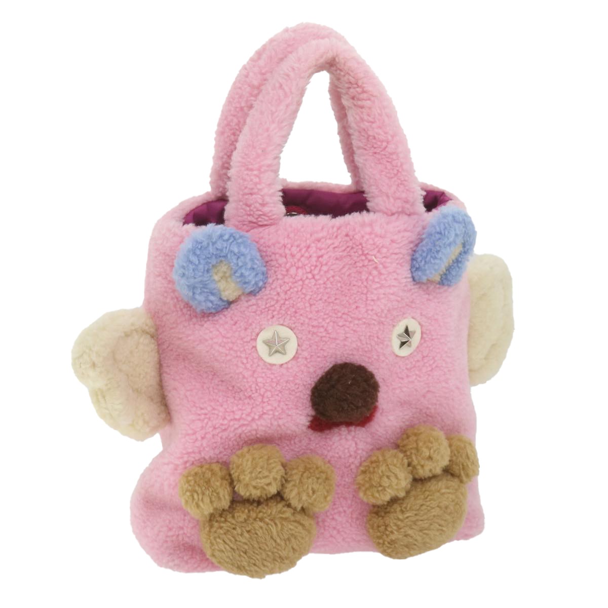 Gucci Flying Bear Handbag Wool, PINK, WOOL, Handbag