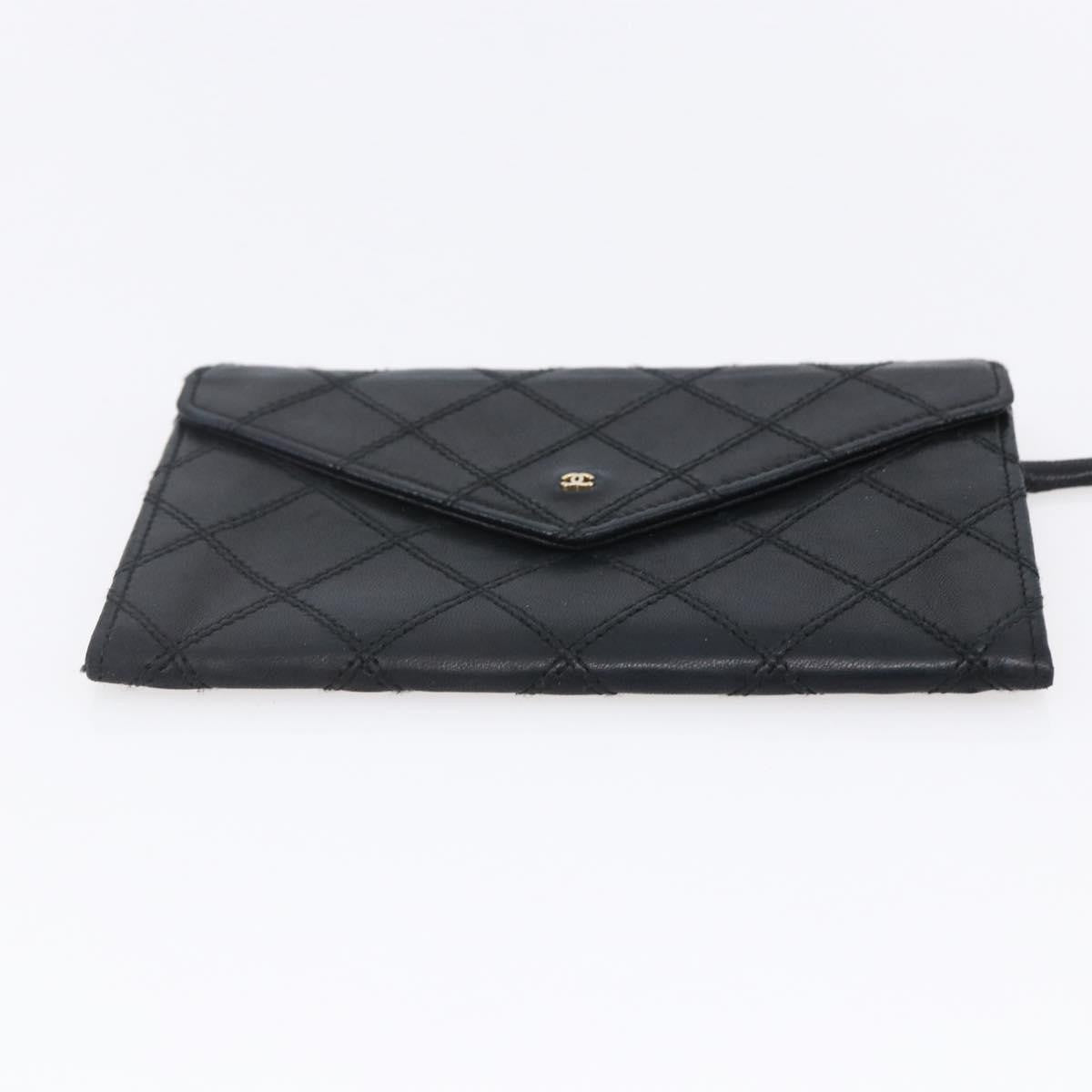 Chanel Vintage CC Flap Wallet Leather, BLACK, LEATHER, Wallets
