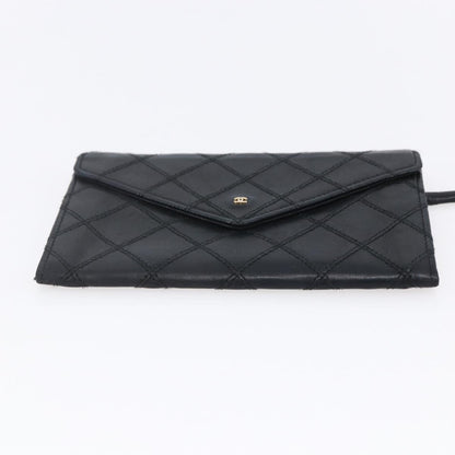 Chanel Vintage CC Flap Wallet Leather, BLACK, LEATHER, Wallets