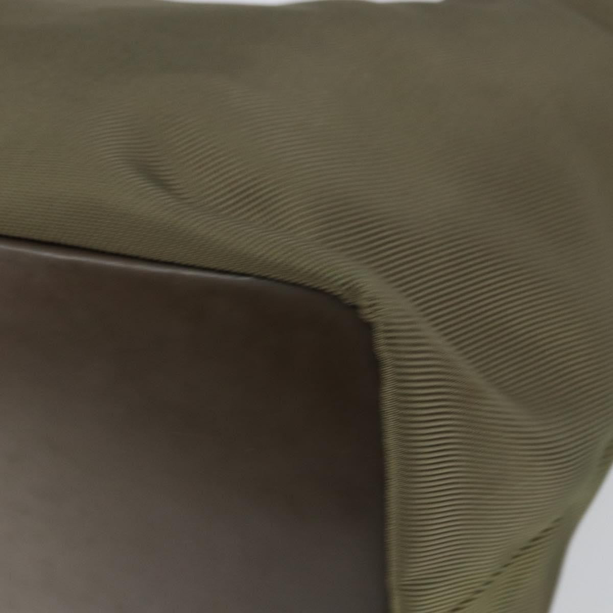 Gucci Vintage Bamboo Shoulder Bag Nylon, KHAKI, NYLON, Shoulder bag