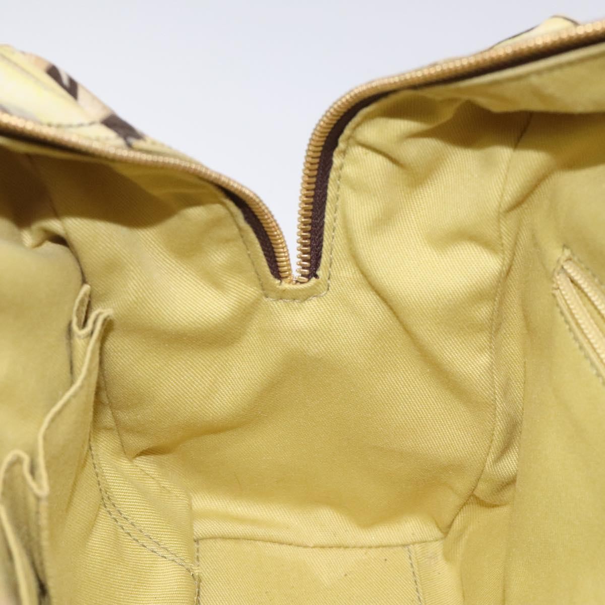 Salvatore Ferragamo Gancini Shoulder Bag Canvas, BEIGE, CANVAS, Shoulder bag