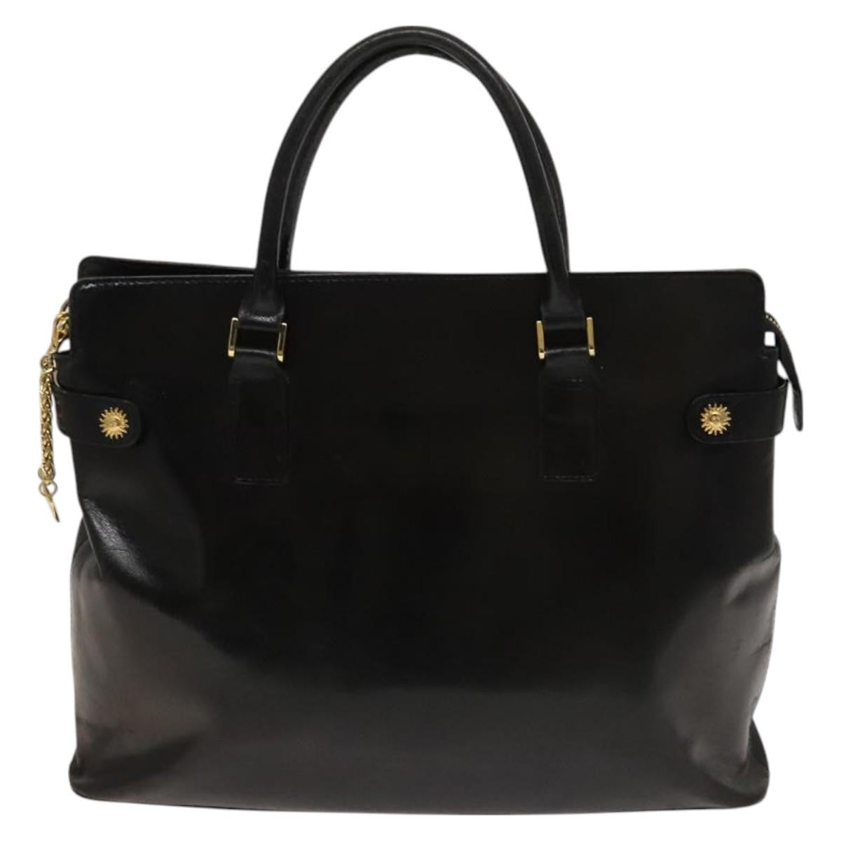 Versace Vintage Handbag Leather, BLACK, LEATHER, Handbag