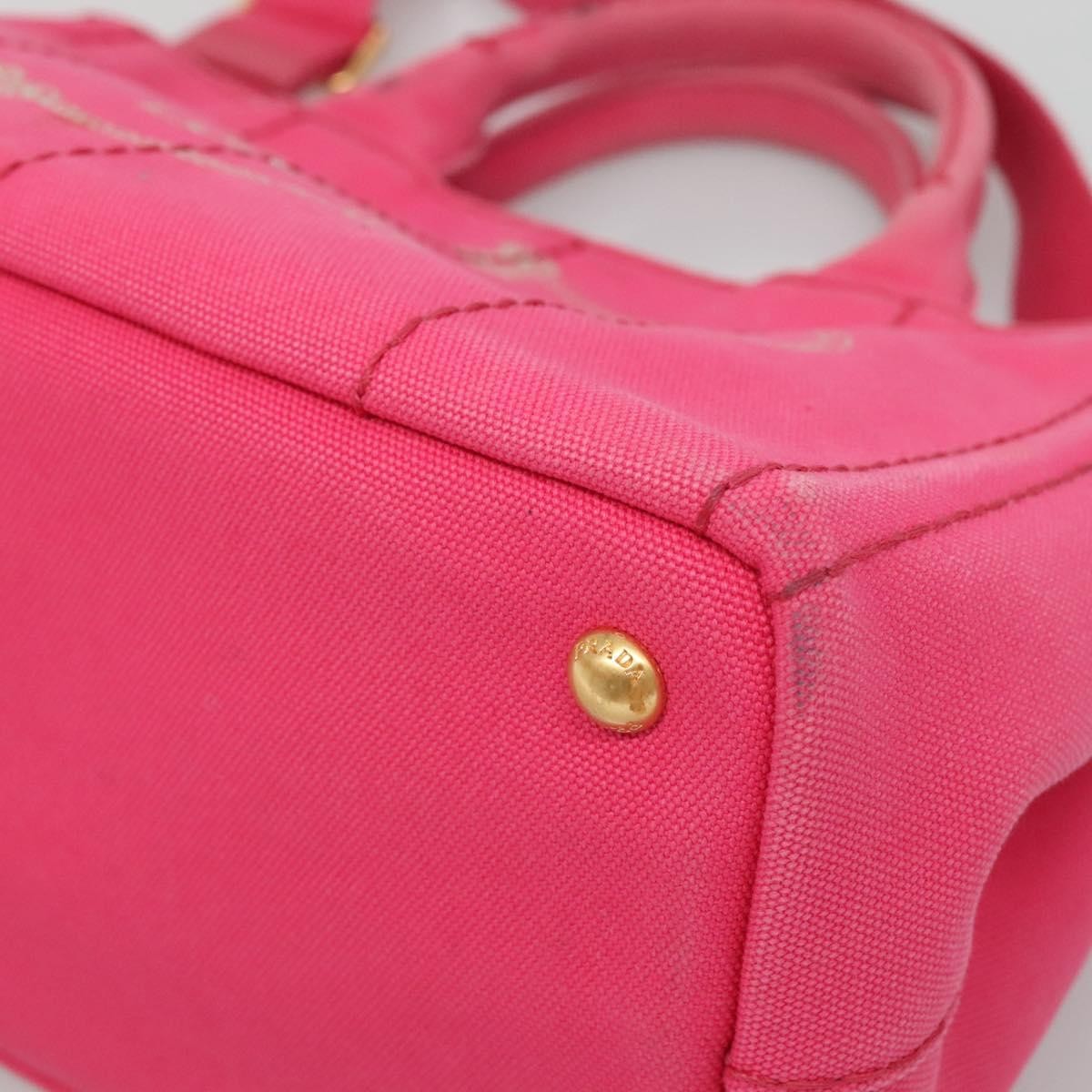 Prada Canapa Convertible Tote Canvas, PINK, CANVAS, Tote bag