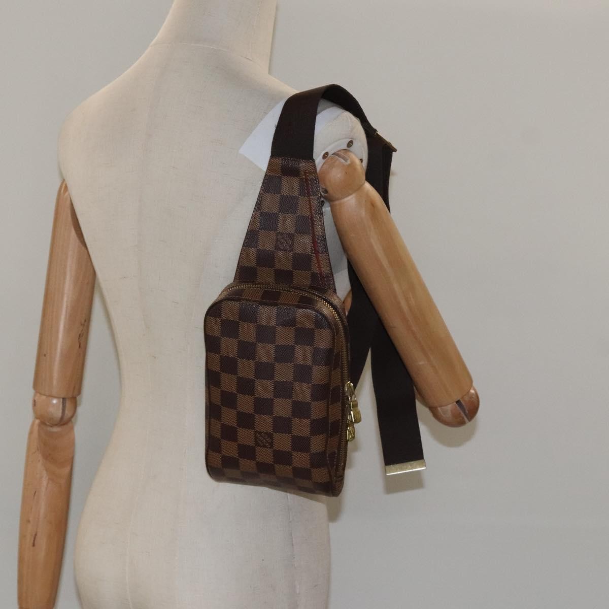 Louis Vuitton Geronimos Waist Bag Damier, BROWN, CANVAS, Clutche & pouche